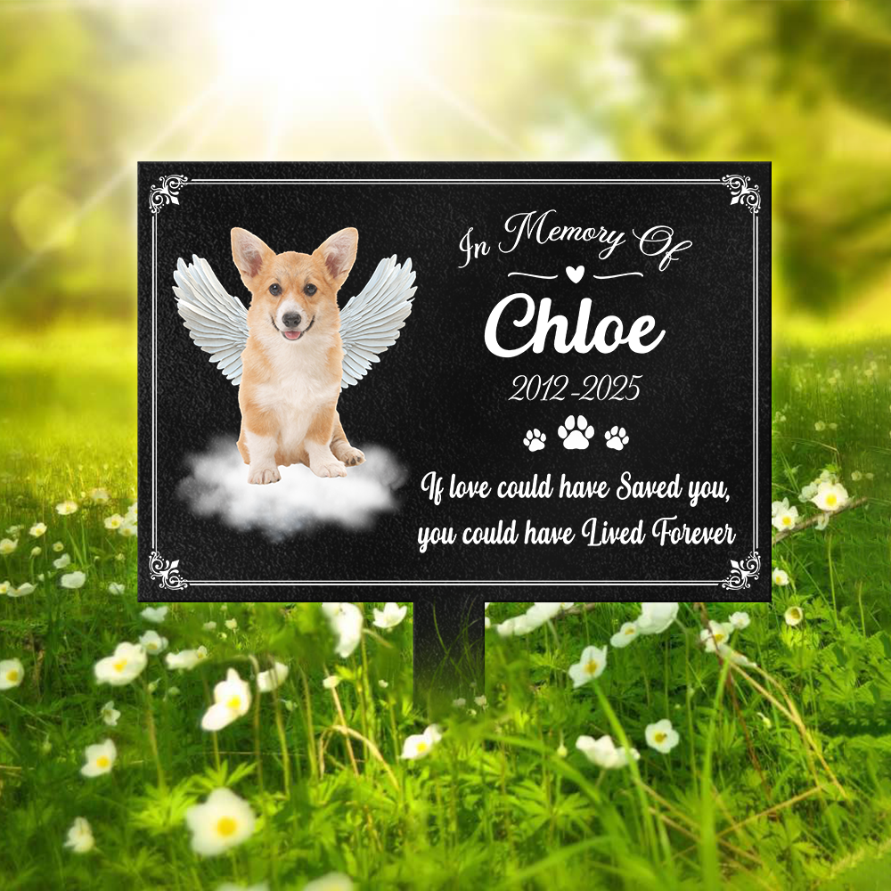 Custom Photo Dog Loss - Memorial Garden Stake Personalized Tribute