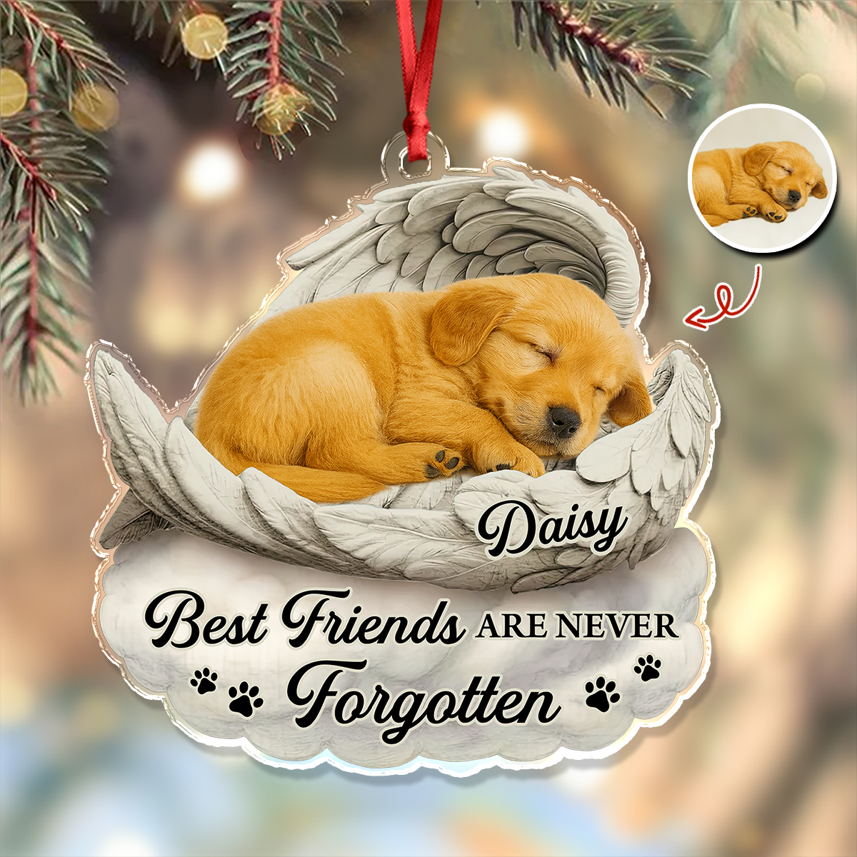 Custom Photo You Would Have Lived Forever - Pet Memorial Acrylic Ornament