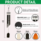 Custom Pet Memorial Wind Chimes - When The Wind Blows I Hear Your Whisper