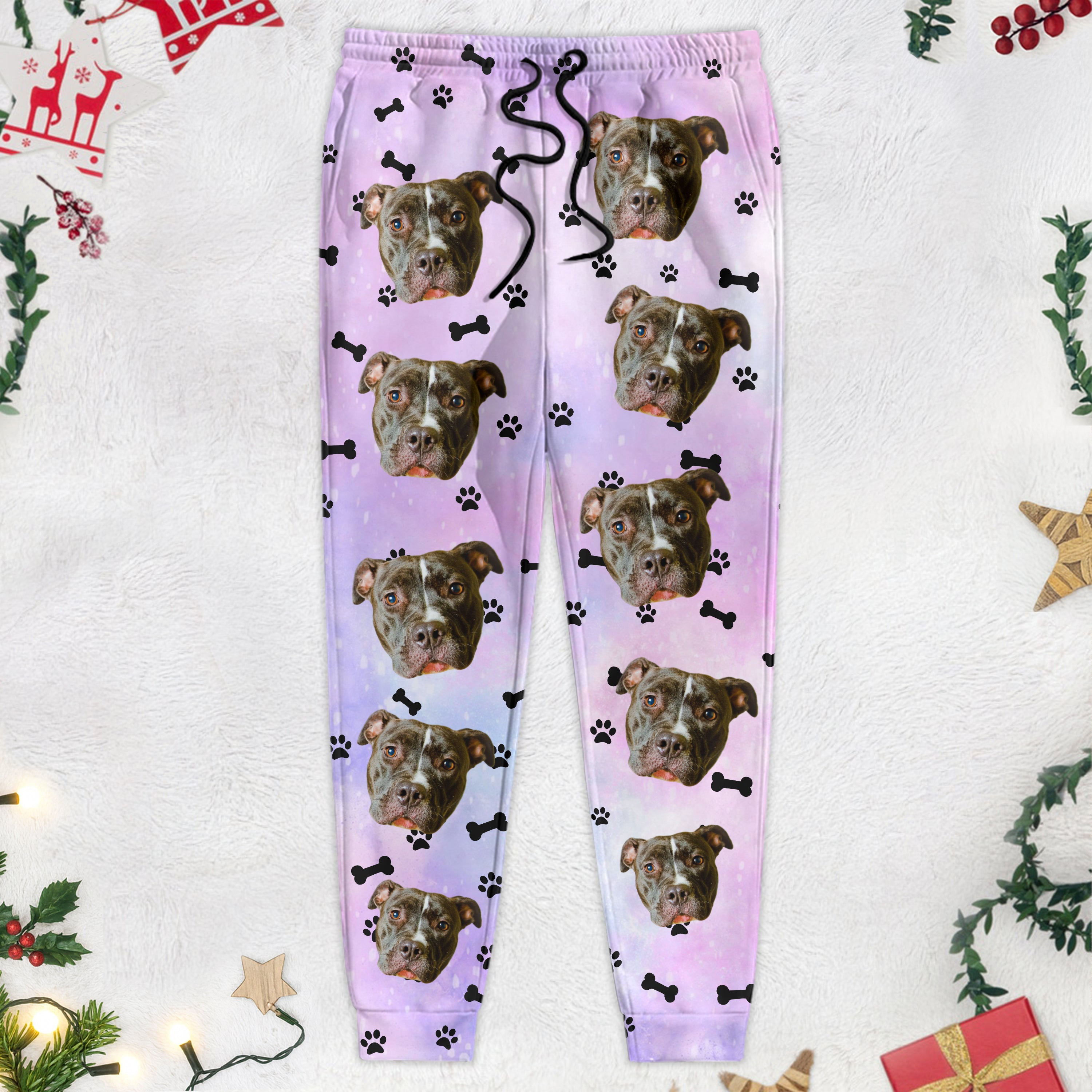Custom Photo Dog Cat Galaxy - Sweatpants For Pet Lovers