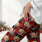 Custom Pet Photo Flannel Style - Personalized Pajamas For Dog Cat Lovers