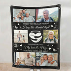 A Hug From Heaven - Memorial Gift - Personalized Memory Photo Blanket