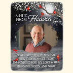 A Hug From Heaven - Personalized Memory Photo Blanket - Memorial Keepsake
