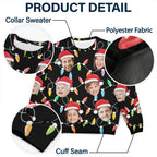 Custom Photo Funny Family Face - Personalized Unisex Ugly Sweater