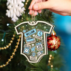 Baby First Christmas - Personalized 2-Layered Mix Ornament