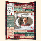 Custom Photo - A Hug From Heaven - Personalized Memory Photo Blanket
