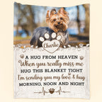 Hug From Heaven - Personalized Memory Photo Blanket - Memorial Keepsake