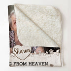 Hug From Heaven - Personalized Memory Photo Blanket - Memorial Keepsake