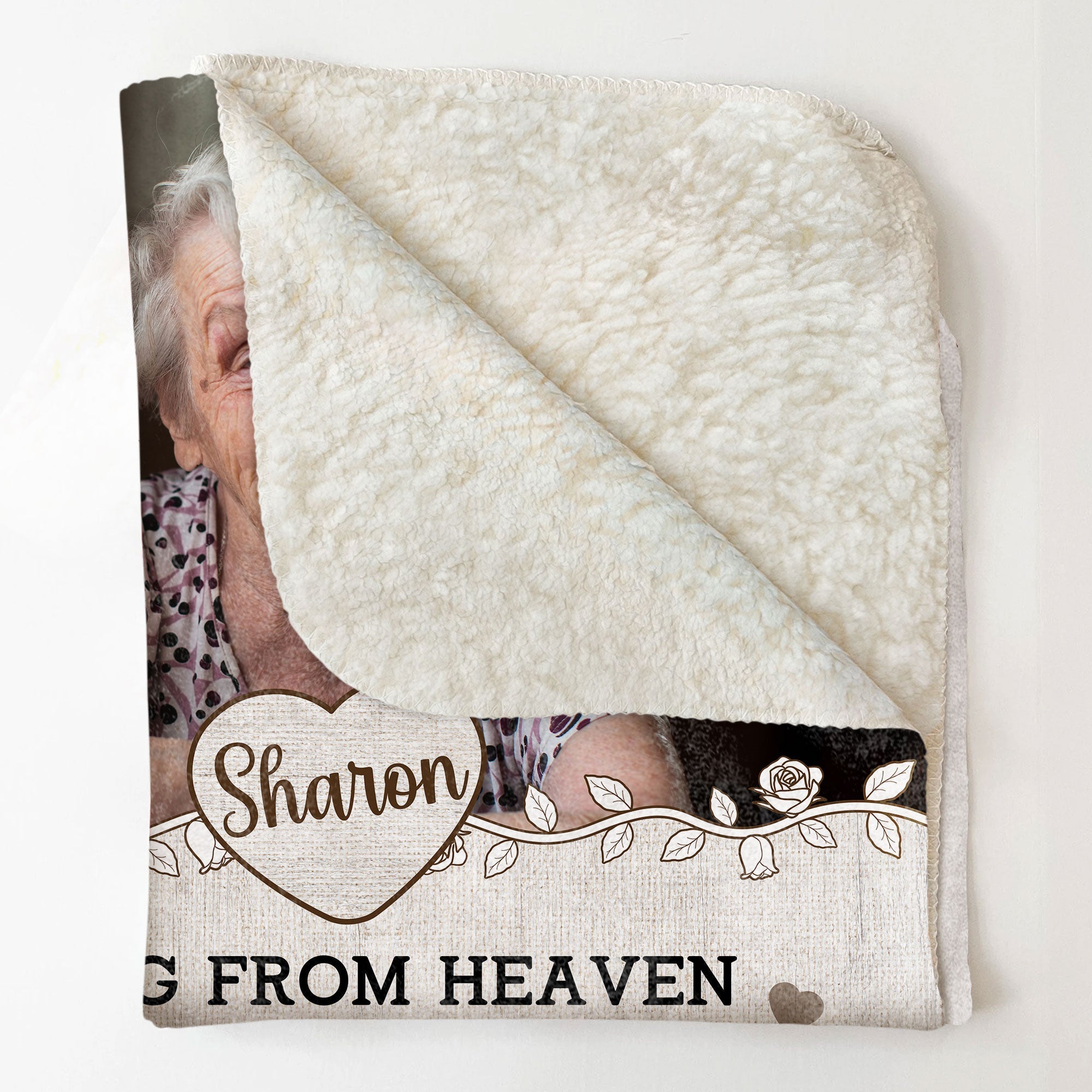 Hug From Heaven - Personalized Memory Photo Blanket - Memorial Keepsake