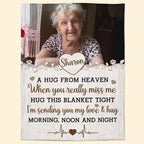 Hug From Heaven - Personalized Memory Photo Blanket - Memorial Keepsake