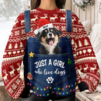 Custom Photo Just A Girl Who Loves Dogs Cats - Ugly Sweater