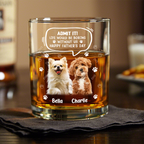 Custom Photo Life Would Be Boring Without Me - Dog Cat Print Rock Glass