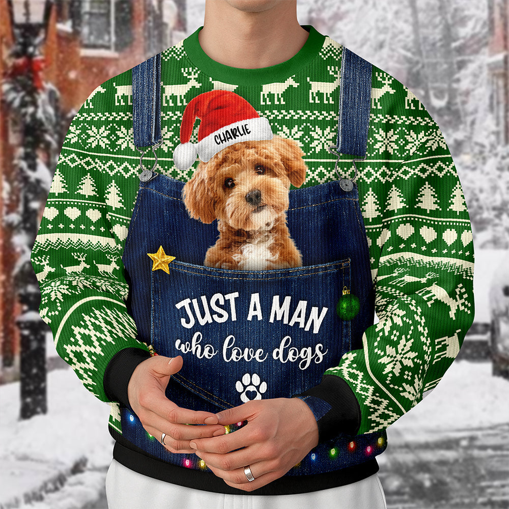 Custom Photo Just A Girl Who Loves Dogs Cats - Ugly Sweater Secondary image