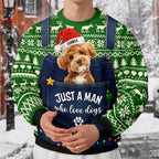 Custom Photo Just A Girl Who Loves Dogs Cats - Ugly Sweater