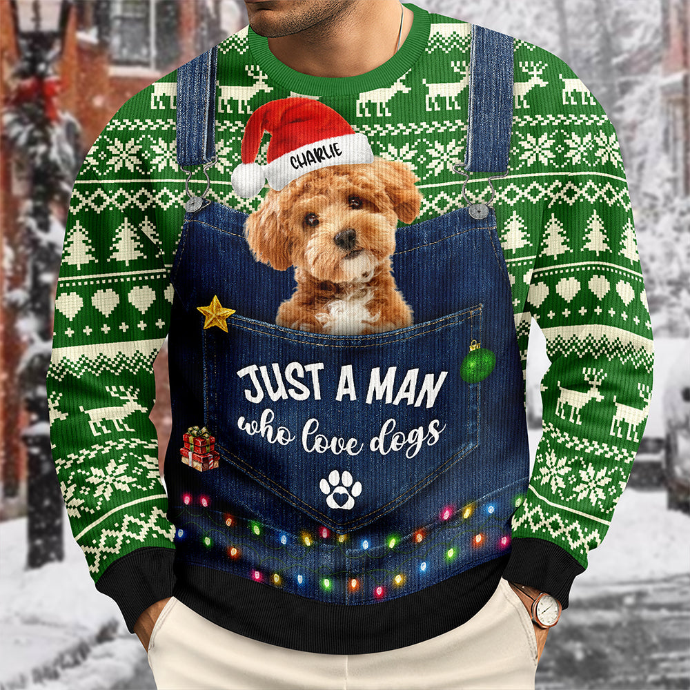 Custom Photo Just A Girl Who Loves Dogs Cats - Ugly Sweater