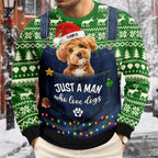 Custom Photo Just A Girl Who Loves Dogs Cats - Ugly Sweater