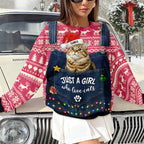 Custom Photo Just A Girl Who Loves Dogs Cats - Ugly Sweater