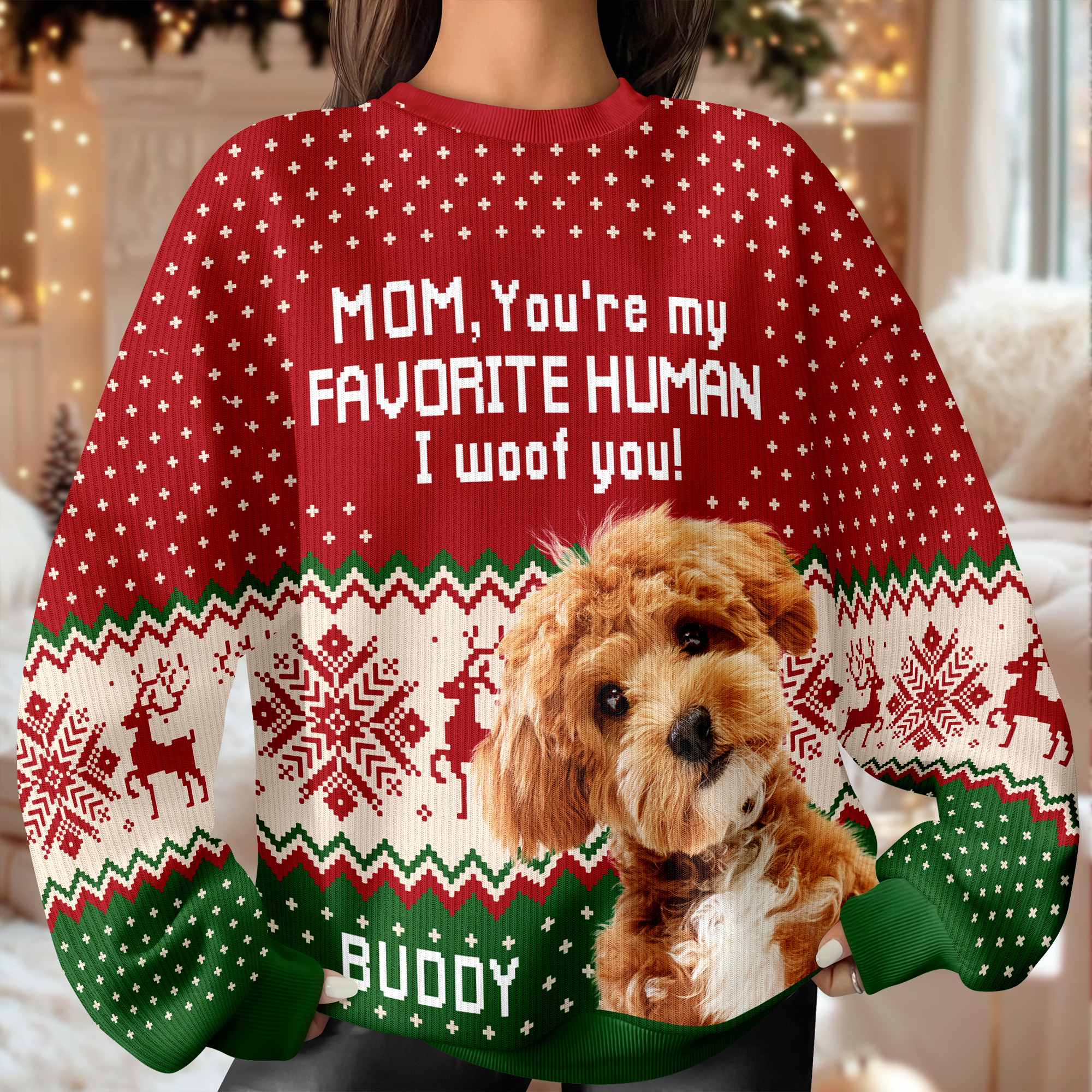 Custom Photo You're My Favorite Human - Dog Cat Ugly Sweater