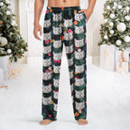 Custom Photo With Christmas Pattern Dog Cat - Flannel Pants For Pet Lovers
