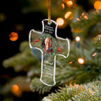Memorial Christmas Ornament - I'm Always With You - Personalized Acrylic Photo Cross Ornament