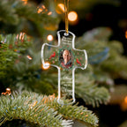 Memorial Christmas Ornament - I'm Always With You - Personalized Acrylic Photo Cross Ornament