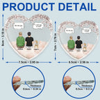 Memorial I Miss You I Know - Personalized Heart Shaped Glass Ornament