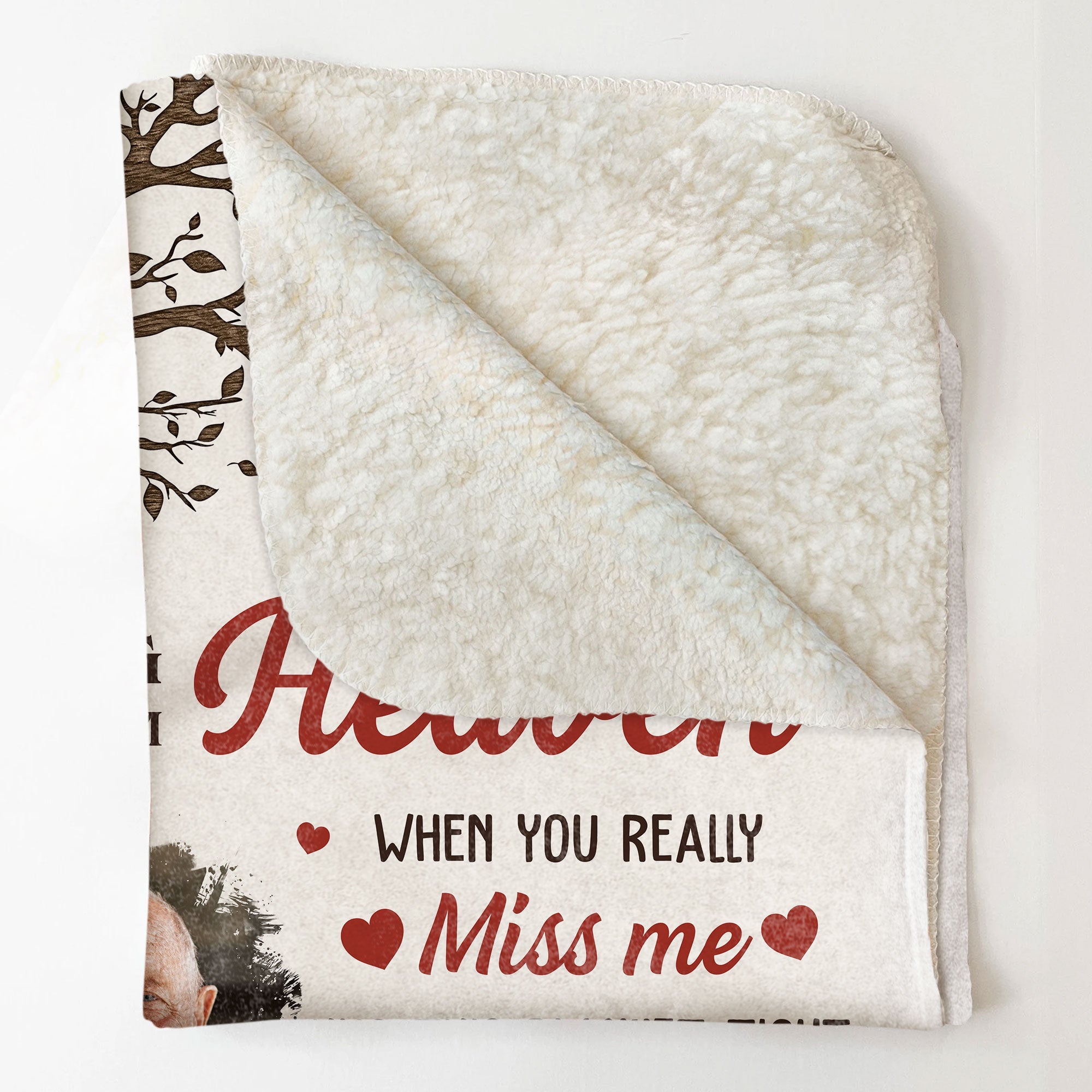 Memory Blanket - A Hug From Heaven - Personalized Photo Blanket