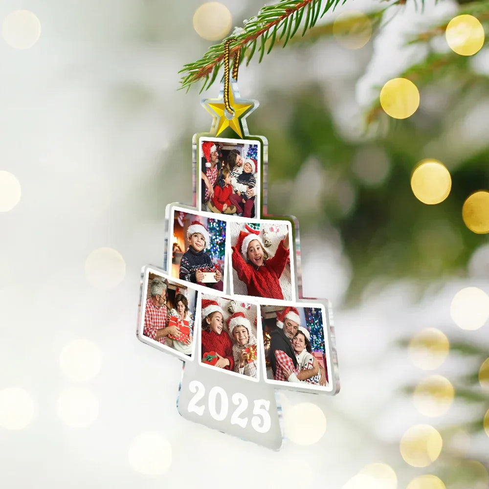 Custom Photo Christmas Tree - Personalized Custom Shaped Acrylic Ornament Secondary image