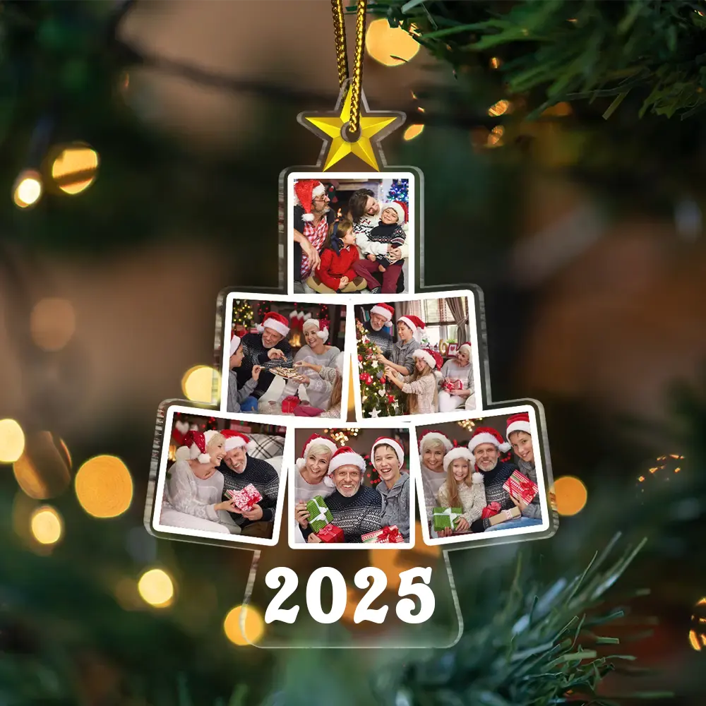 Custom Photo Christmas Tree - Personalized Custom Shaped Acrylic Ornament