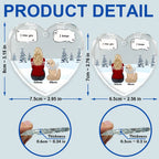 I Miss You Memorial Dog Cat - Personalized Heart Shaped Glass Ornament