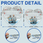 Memorial First Christmas Without You - Personalized Heart Shaped Glass Ornament