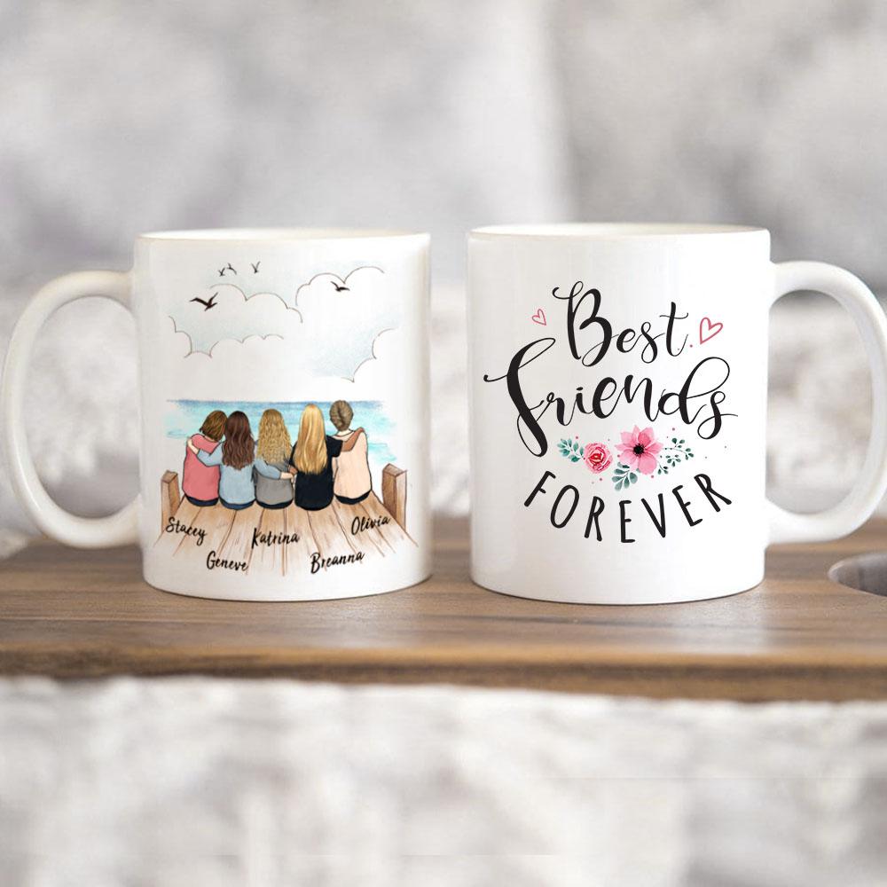 Personalized Best Friend Mug - Wooden Dock - Birthday Gifts For Besties