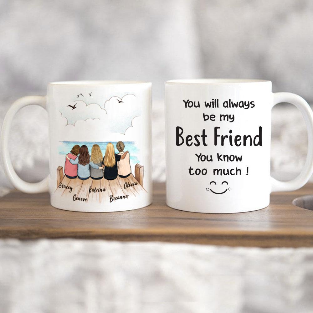 Personalized Best Friend Mug - Wooden Dock - Birthday Gifts For Besties