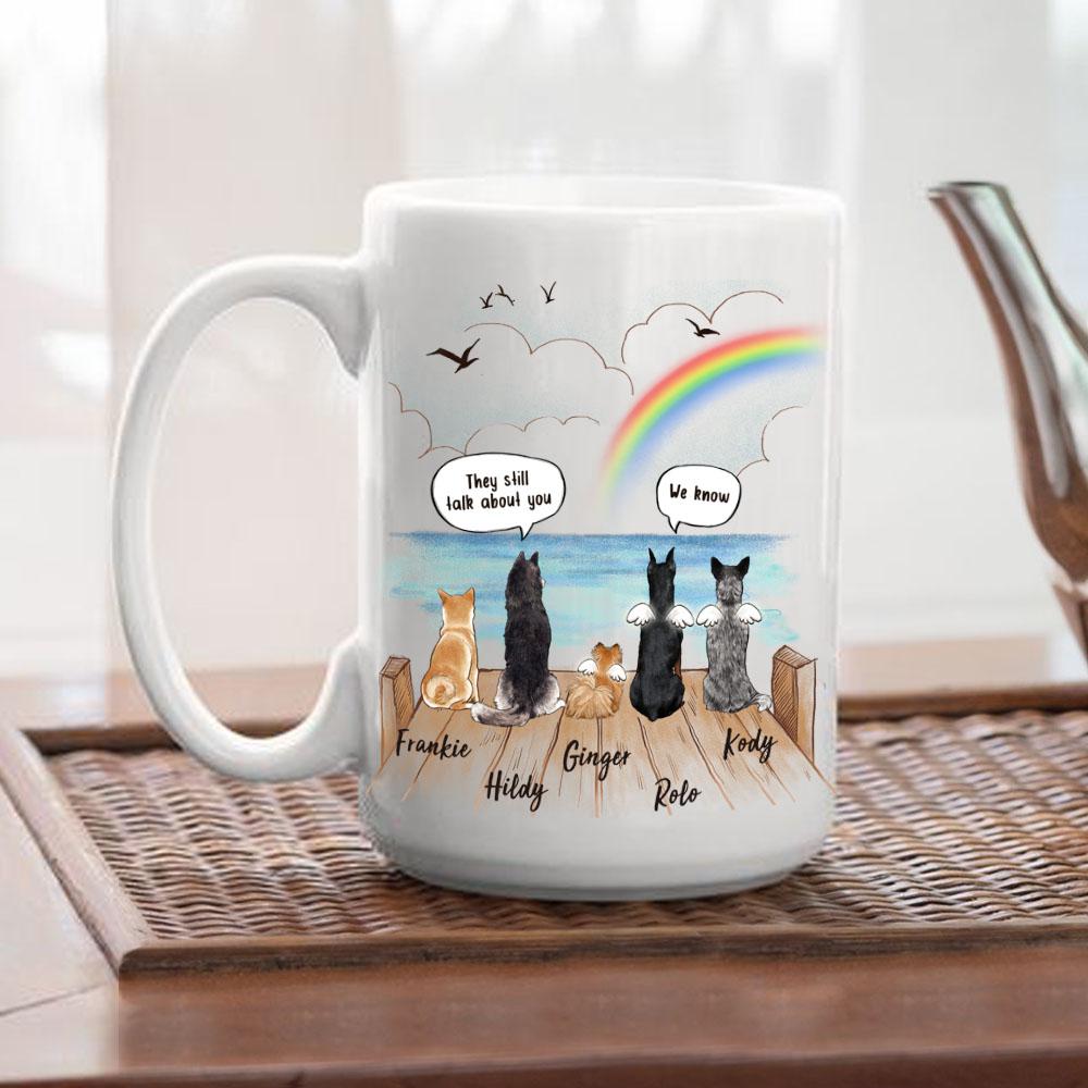 Pet Memorial Mug - Personalized Dog Memorial Gifts - Rainbow Bridge - They Still Talk About You Secondary image