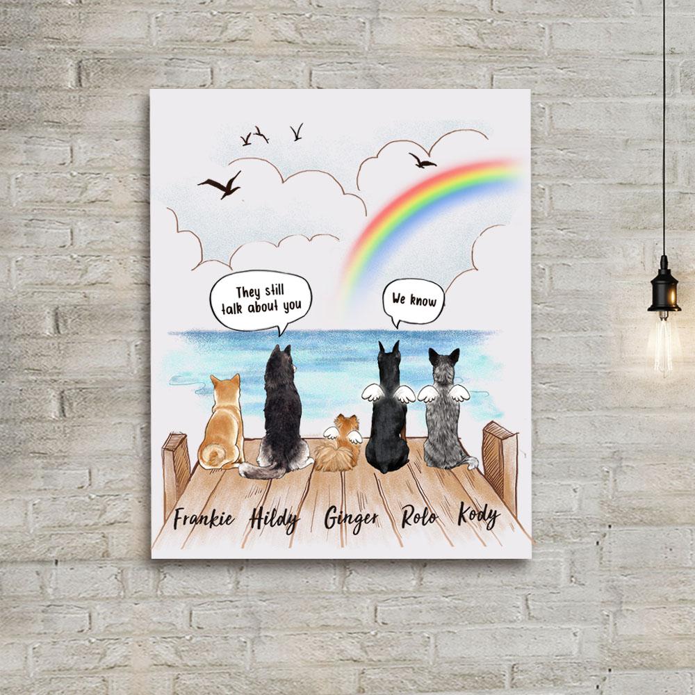 Pet Memorial Painting - They Still Talk About You - Personalized Dog Memorial Canvas Print Main image