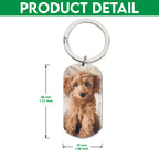 Custom Photo Don't Cry For Me - Memorial Metal Keychain - Sympathy Gift For Pet Owners