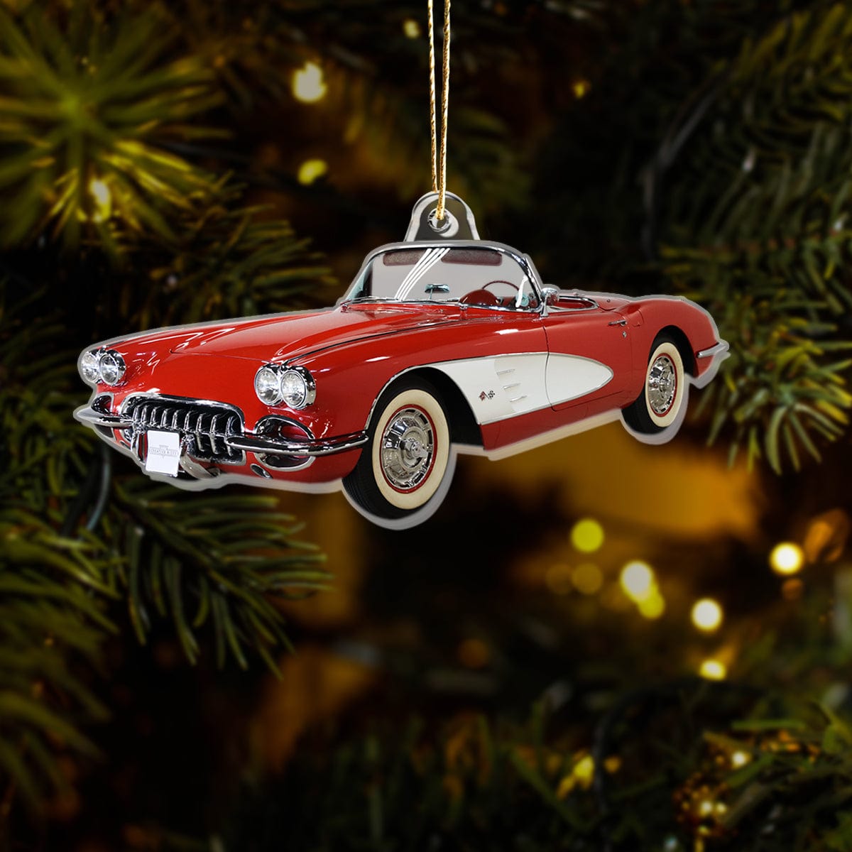 Custom Car Photo Christmas Acrylic Ornament - Personalized Vehicle Gift