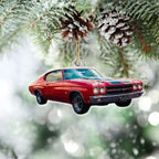 Custom Car Photo Christmas Acrylic Ornament - Personalized Vehicle Gift