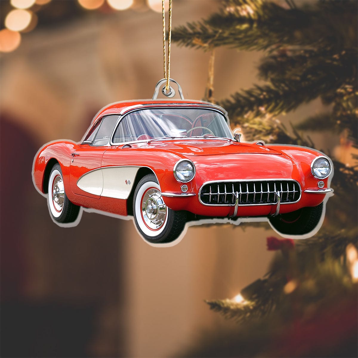 Custom Car Photo Christmas Acrylic Ornament - Personalized Vehicle Gift