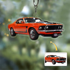 Custom Car Photo Christmas Acrylic Ornament - Personalized Vehicle Gift