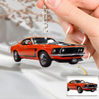 Custom Car Photo Christmas Acrylic Ornament - Personalized Vehicle Gift