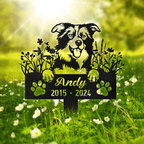 Custom Dog Breed And Name - Memorial Garden Stake Personalized Gift