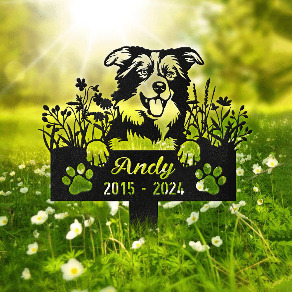 Custom Dog Breed And Name - Memorial Garden Stake Personalized Gift