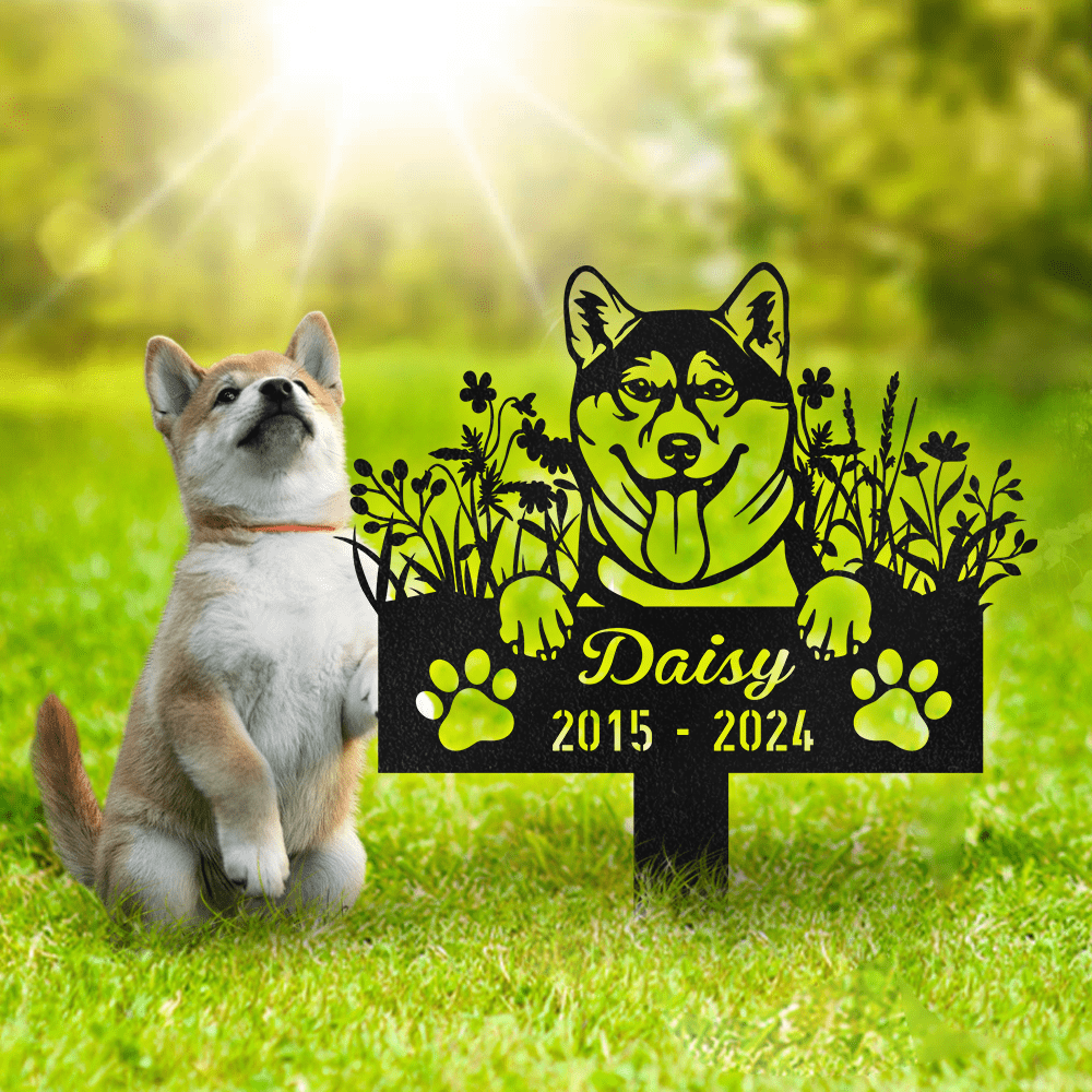 Custom Dog Breed And Name - Memorial Garden Stake Personalized Gift