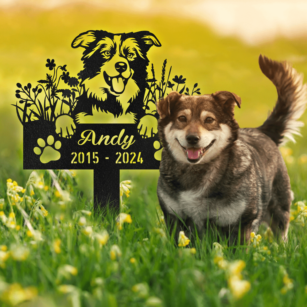Custom Dog Breed And Name - Memorial Garden Stake Personalized Gift