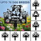 Custom Dog Breed And Name - Memorial Garden Stake Personalized Gift