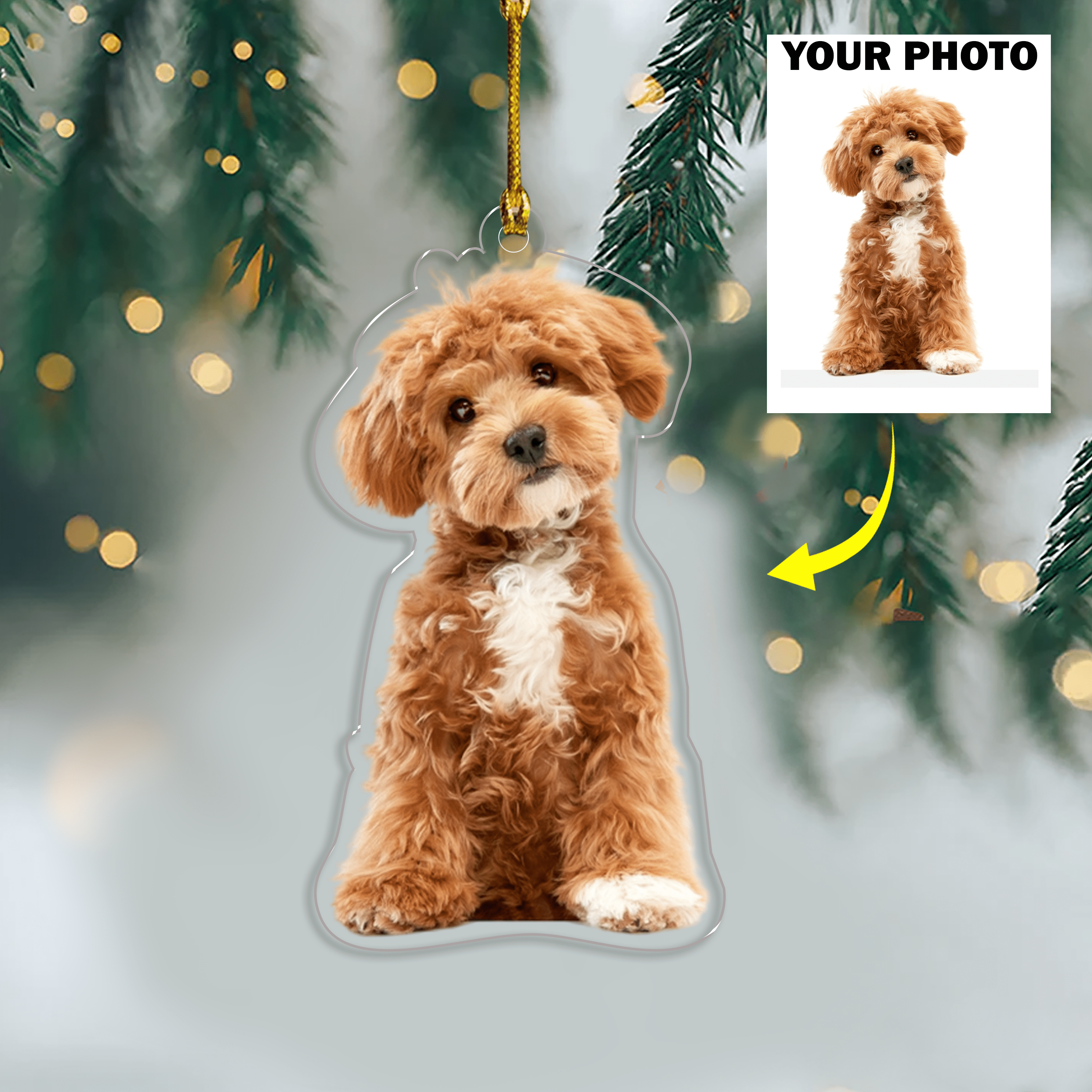 Custom Dog Photo - Acrylic Ornament For Dog Lovers