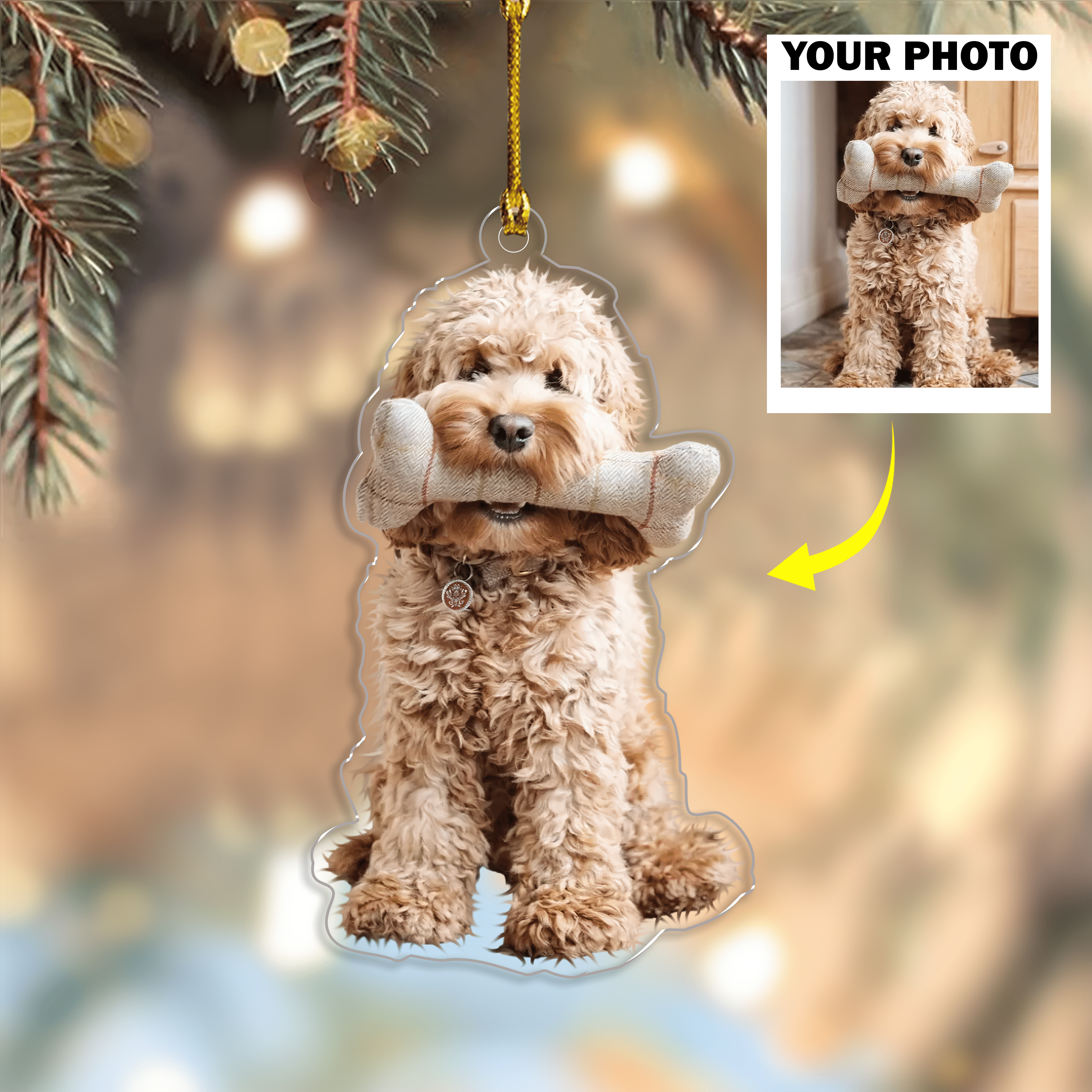 Custom Dog Photo - Acrylic Ornament For Dog Lovers