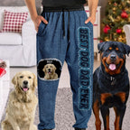 Custom Dog Photo And Add Name - Sweatpants For Pet Lovers