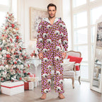 Custom Dog Photo With Leopard Pattern - Onesie Pajamas